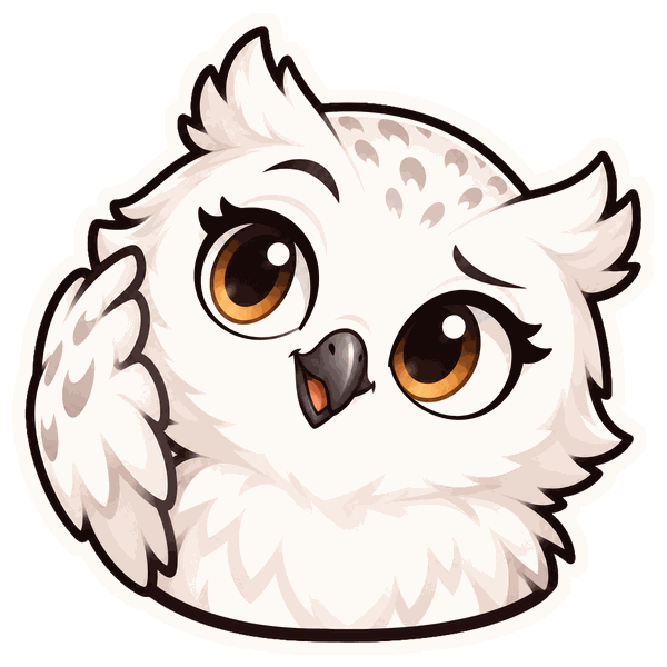 Schnukki, the NarrateVO snowy-owl mascot